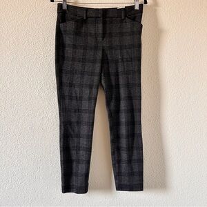 H&M Glen Plaid Pants Women’s 4 Gray Pull On Dressy Office Business Casual Preppy